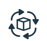 Icon of a square with arrows around it to post to show cycle