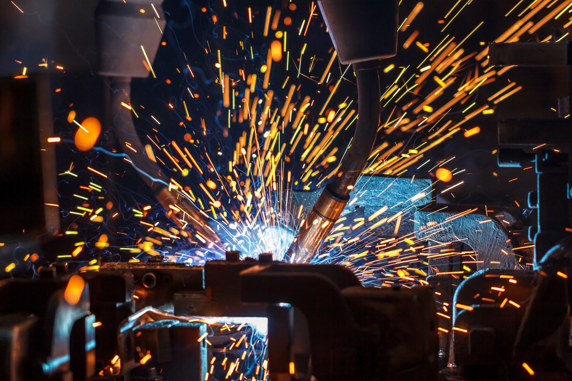 Robotic arms welding