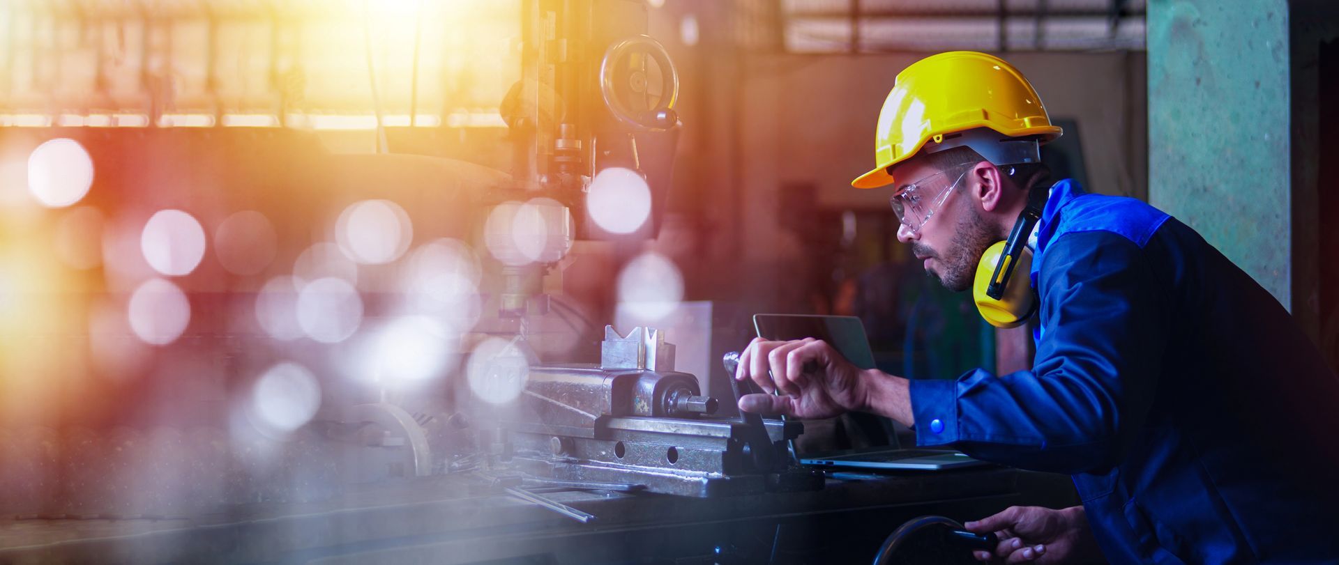 Engineer on a manufacturing site