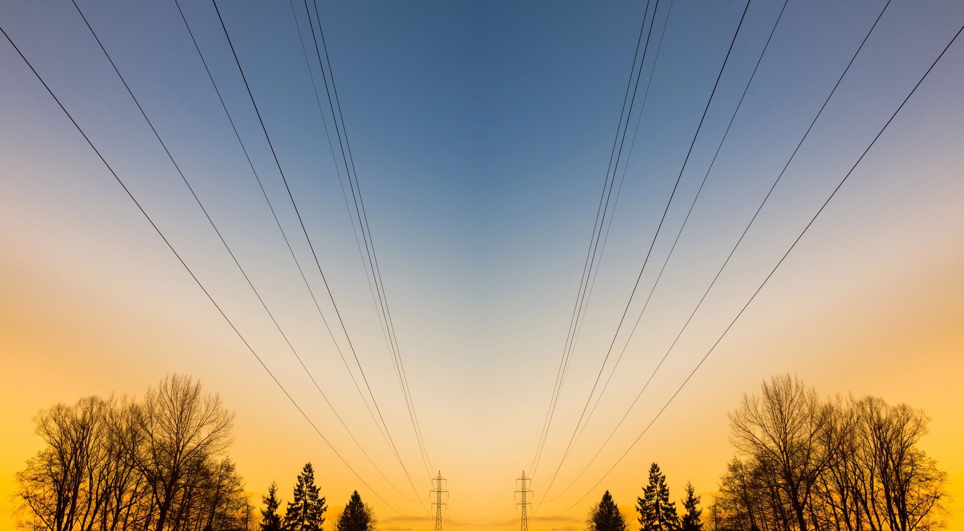 Powerlines at sunrise
