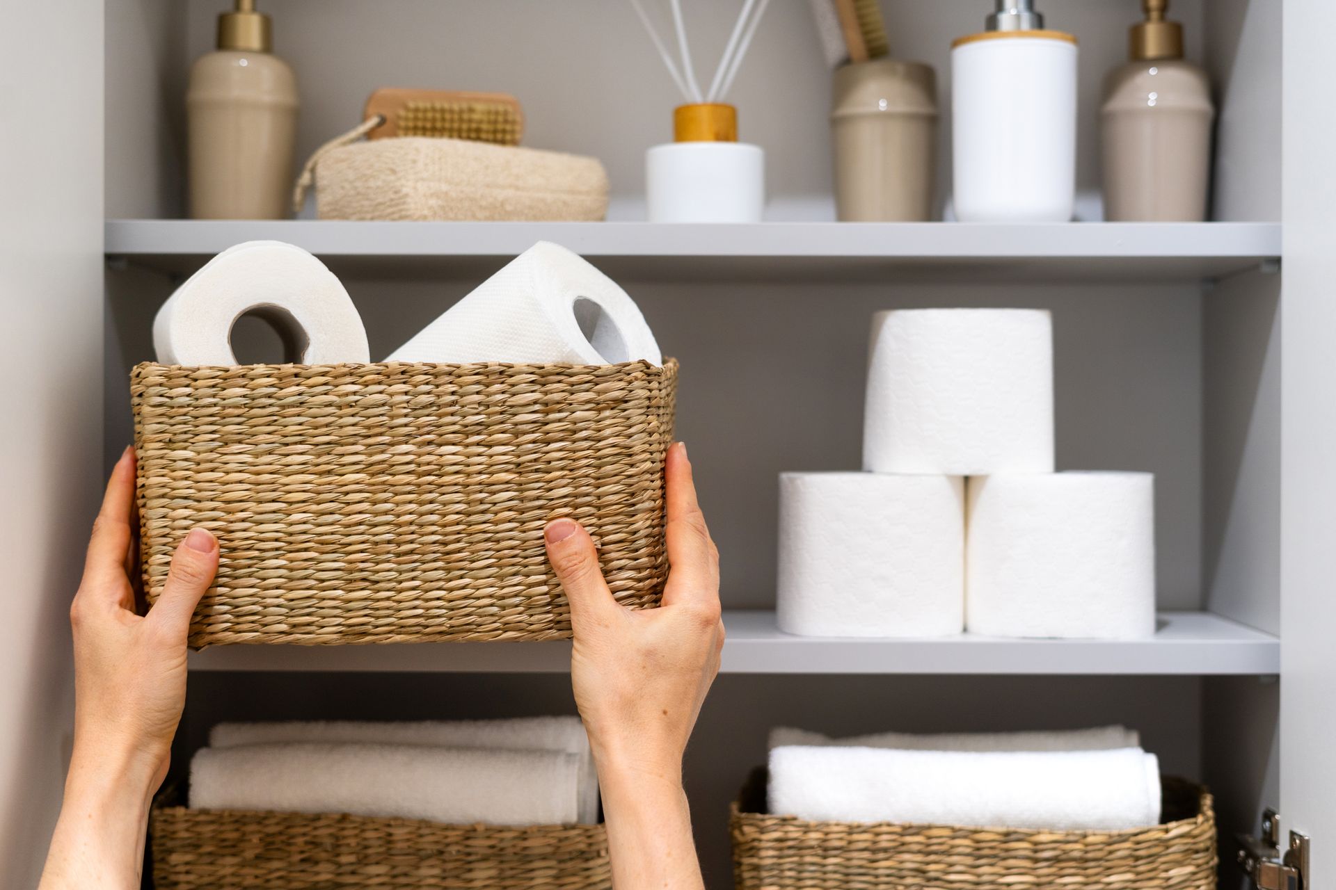 Open refrigerator filled with food, in a brightly colored room with a hanging lamp.