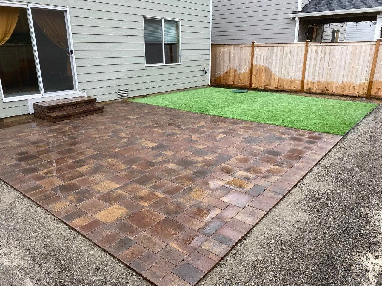 newly cleaned pavers
