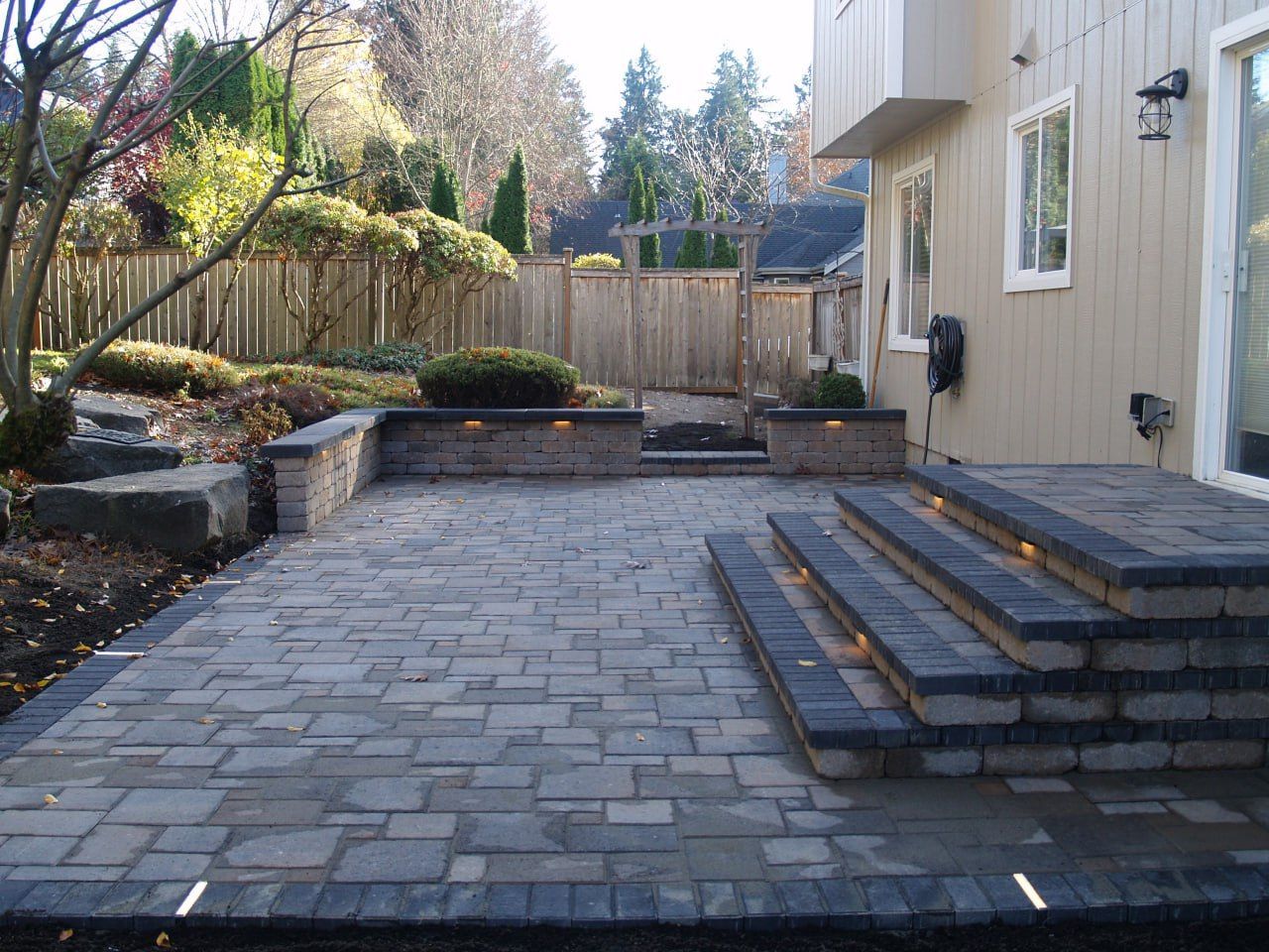 clean paver pathway