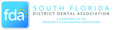 South Florida District Dental Association logo: blue square with