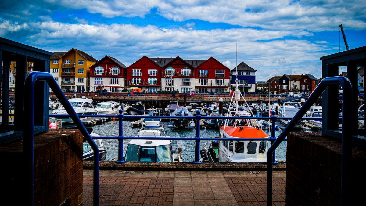 Exmouth marina, viewed from The Point.