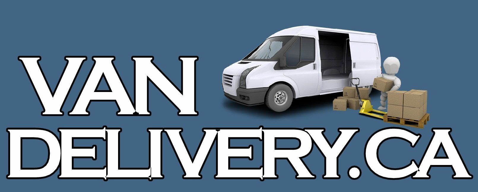 a logo for van delivery.ca with a white van