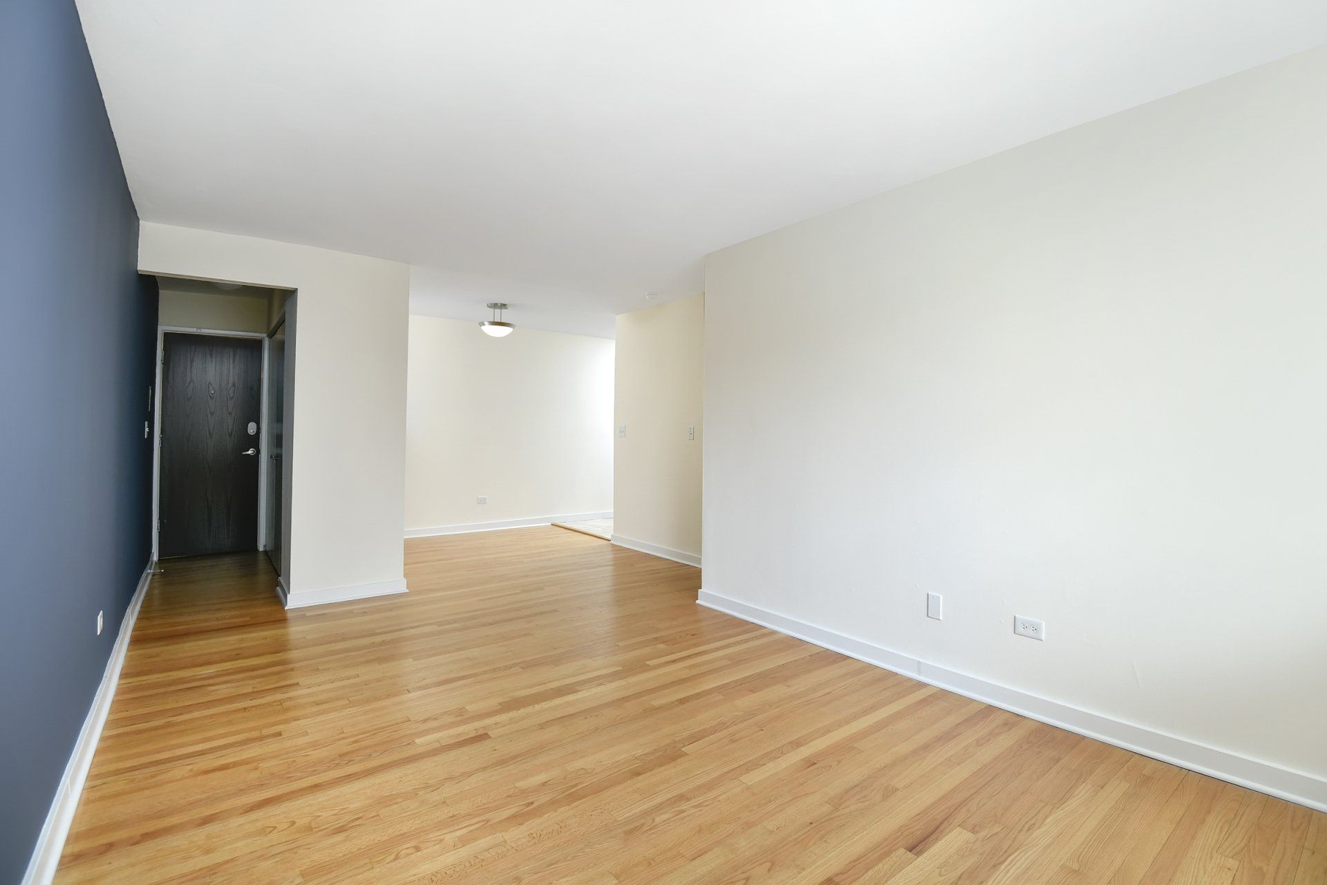 Empty apartment floor plan at Reside on Stratford.