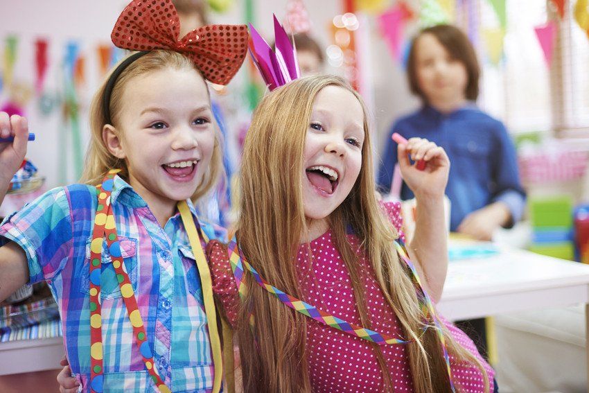 Dancing queens of birthday party. Debica, Poland