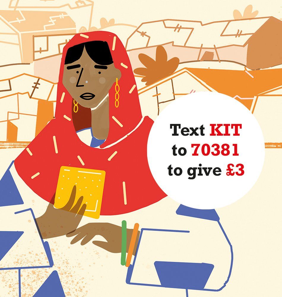 ActionAid text KIT campaign