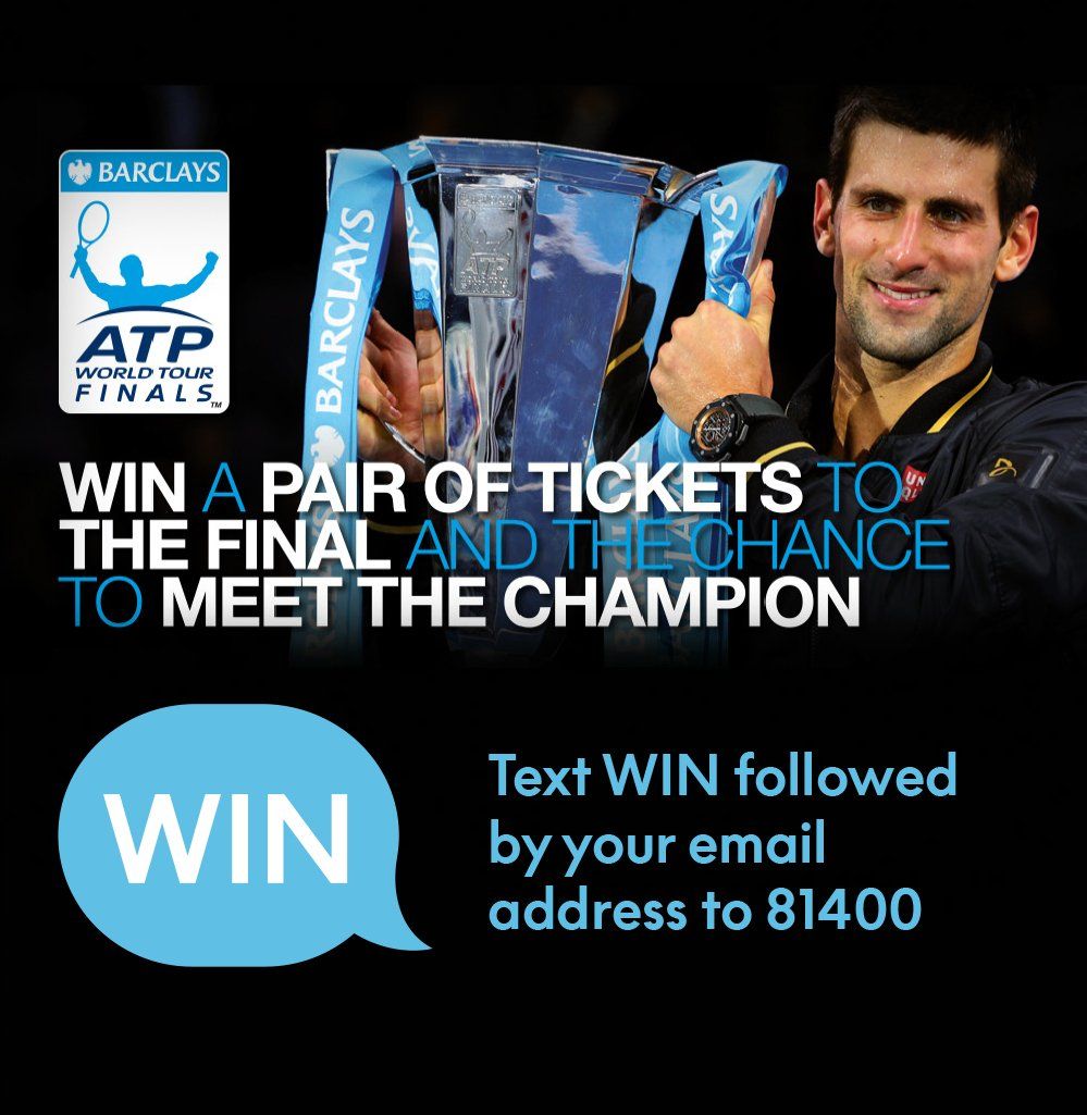 CYMBA ATP World Tour Text to Win Tickets Competition