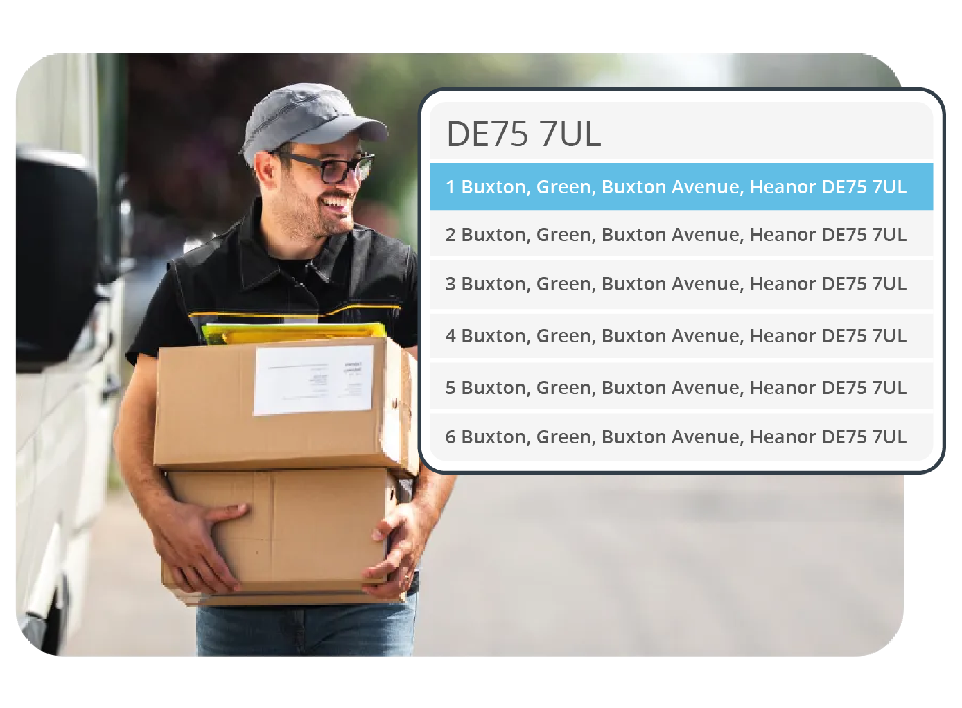 Find addresses quickly with an industry-standard postcode lookup