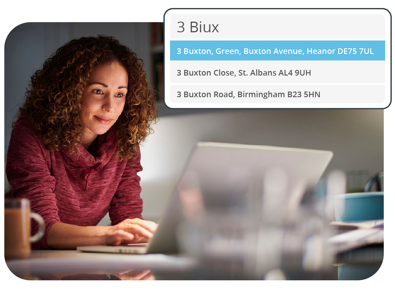 Find addresses quickly with auto lookup 