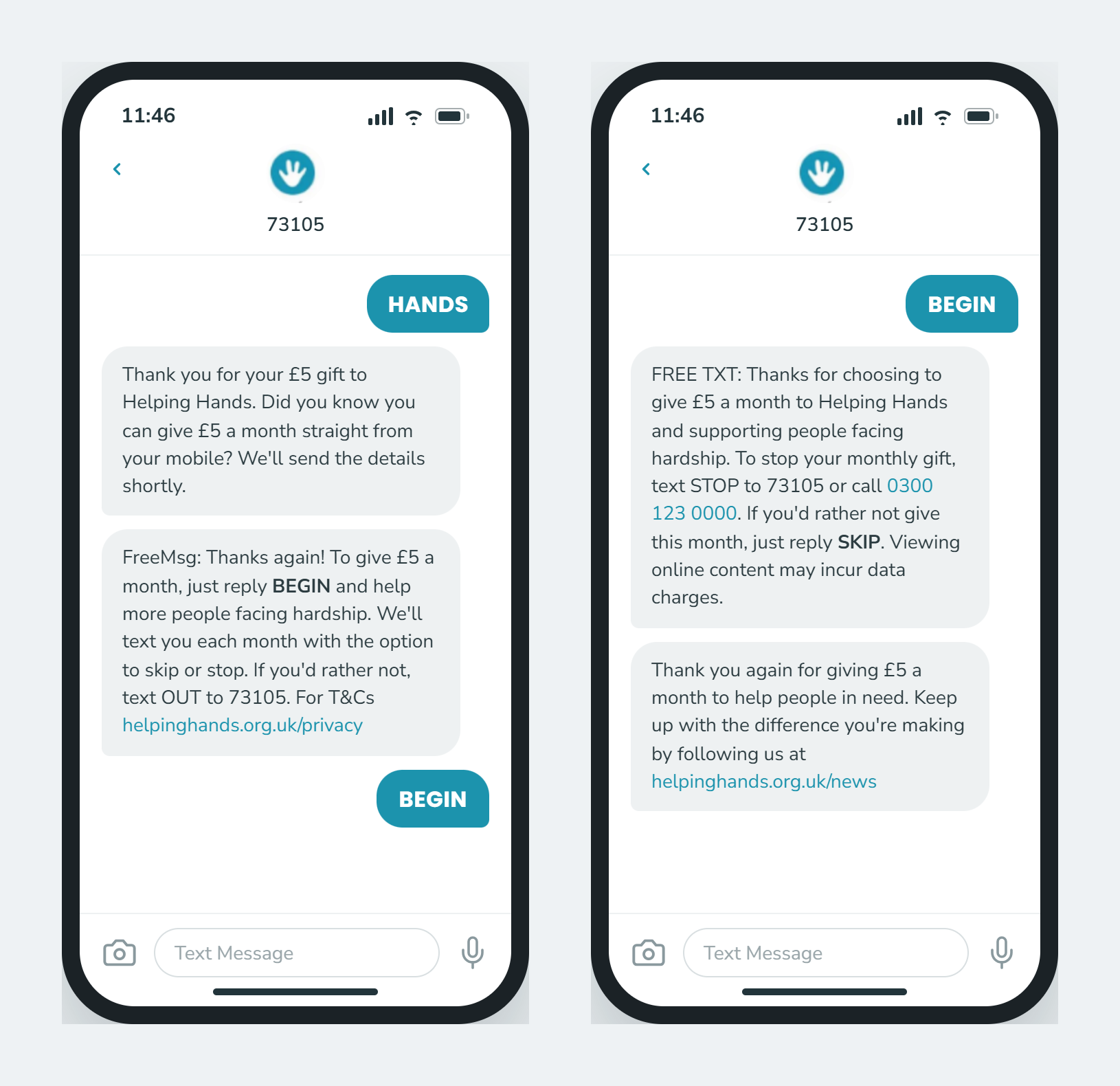 Consistent, recognisable brand identity, logo, colors, and name - directly inside the messaging app.