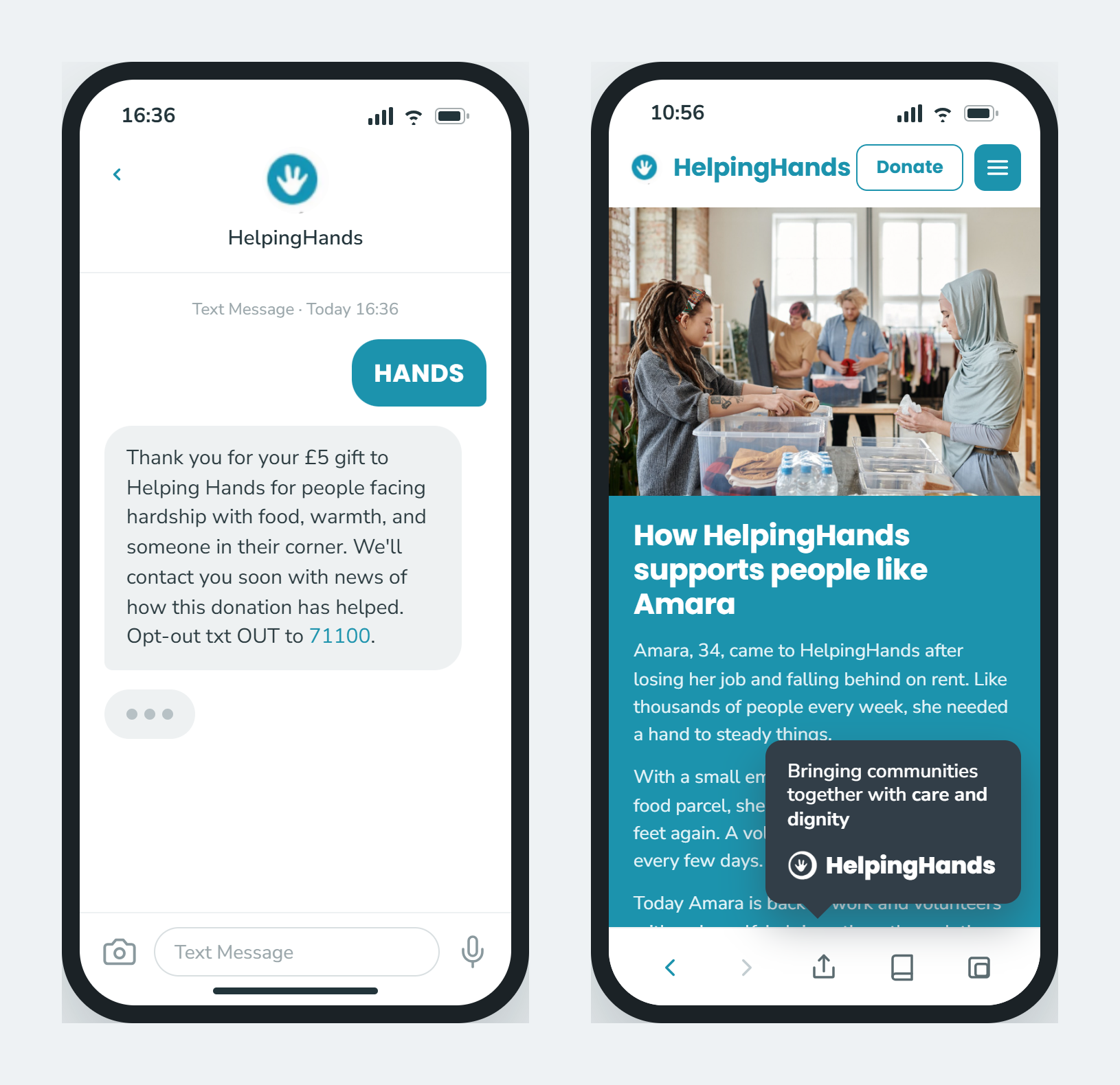 App-like experience with text, images, GIFs, audio, and video, and right inside the messaging app