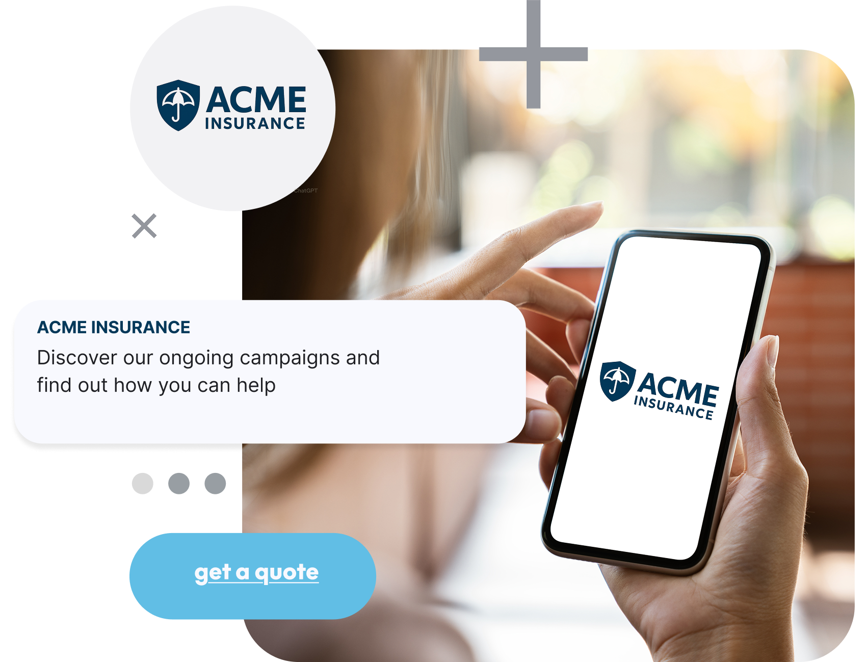 Consistent, recognisable brand identity, logo, colors, and name - directly inside the messaging app.