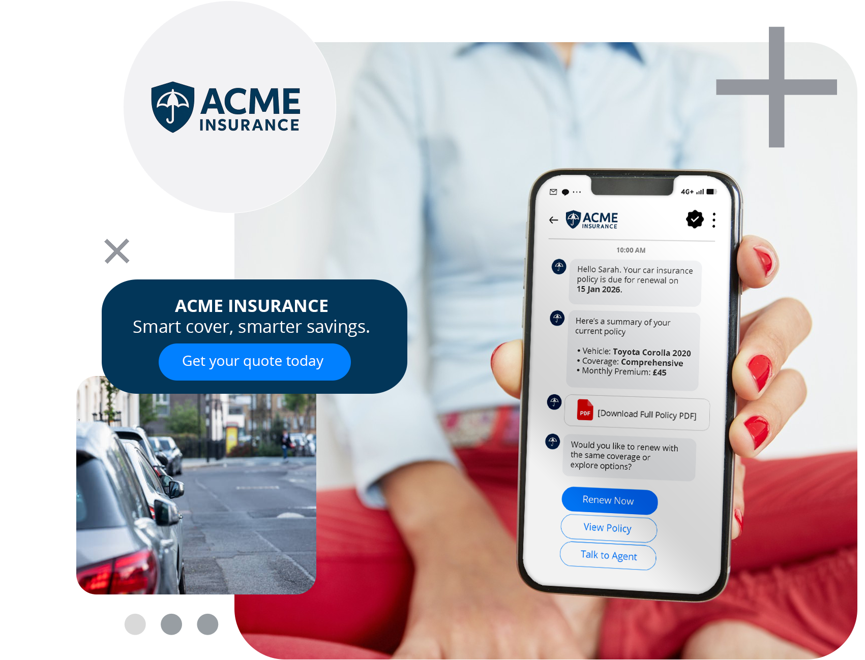 Consistent, recognisable brand identity, logo, colors, and name - directly inside the messaging app.