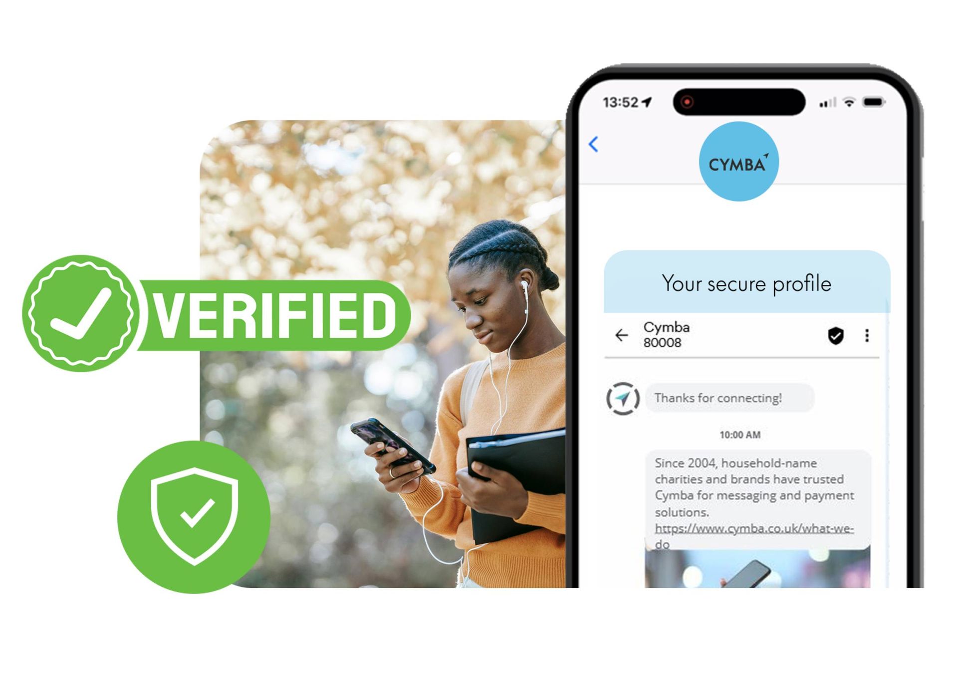 Trusted engagement with branding and a verified secure experience