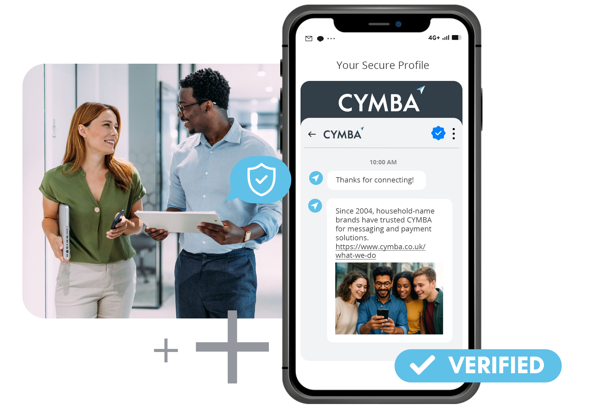 Trusted engagement with branding and a verified secure experience