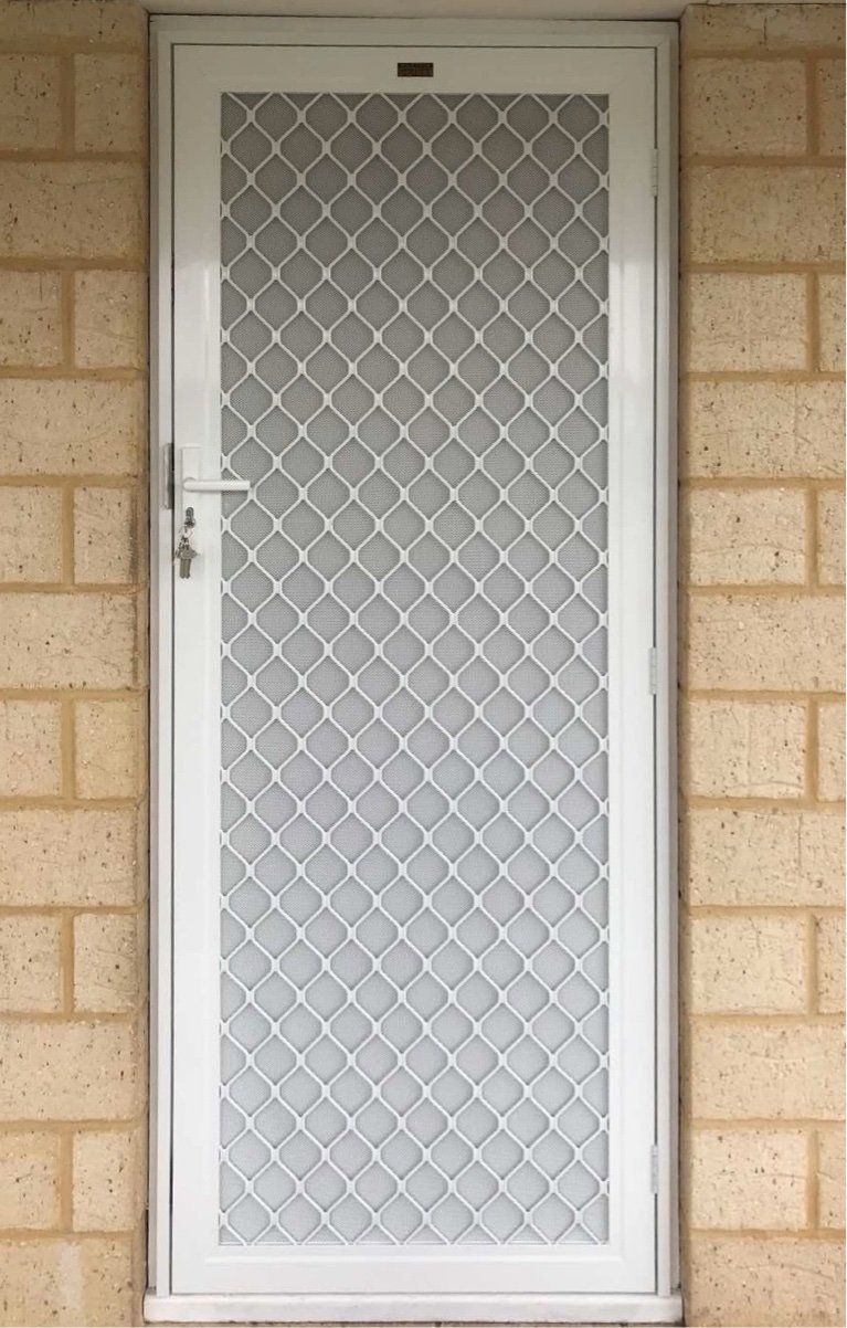 SecureGrille Aluminium Diamond Grille Hinged Security Door