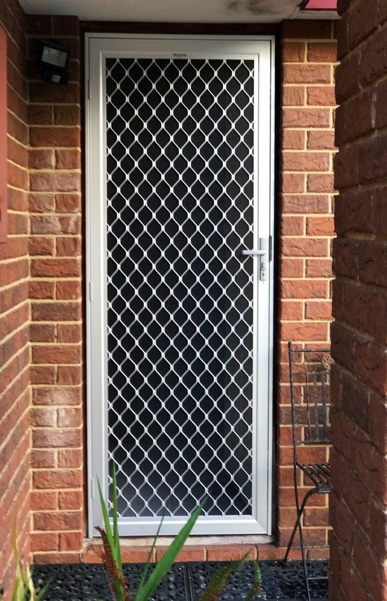 SecureGrille Aluminium Diamond Grille Hinged Security Door