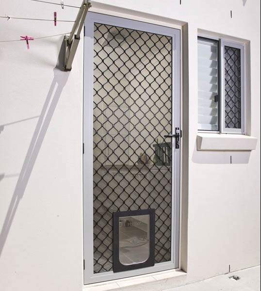 SecureGrille Aluminium Diamond Grille Hinged Security Door
