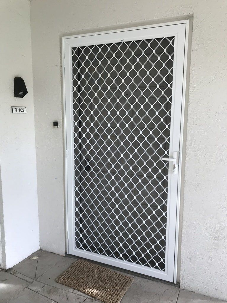 SecureGrille Aluminium Diamond Grille Hinged Security Door