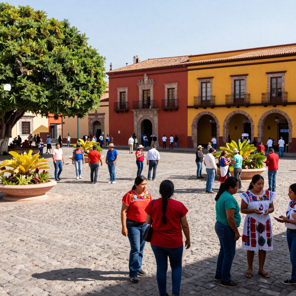 Activación de marca en plaza pública en Chiapas