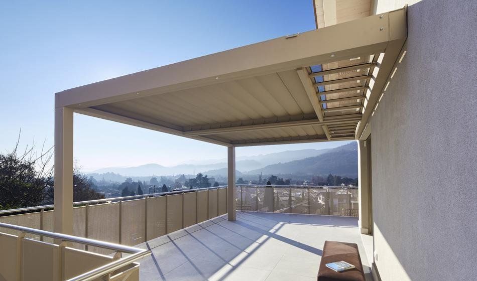 Pergolato su terrazza