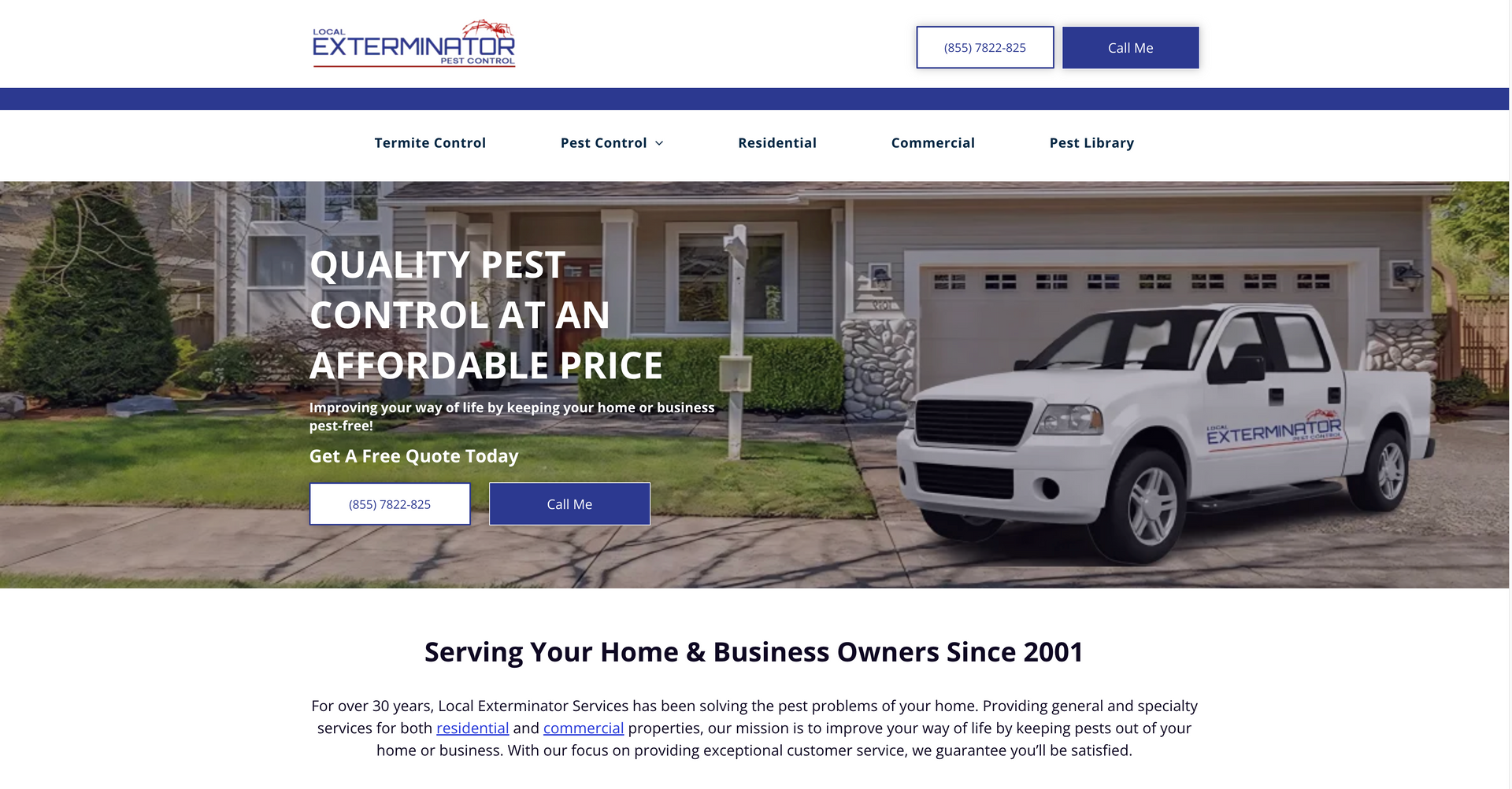 A white truck is parked in front of a house.