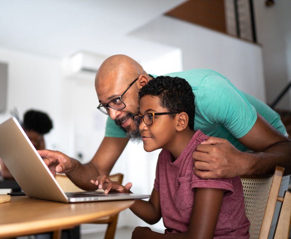 Father Encouraging Son on Homeschooling — Vacaville, CA — AMG Institute LLC