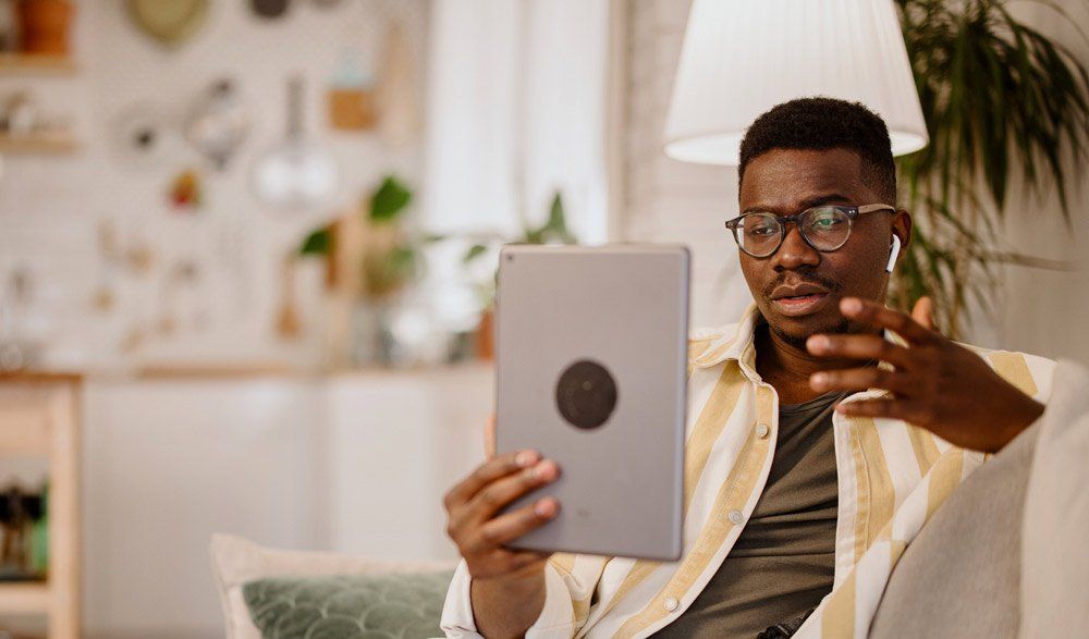 Man Having Online Mental Health Session — Vacaville, CA — AMG Institute LLC