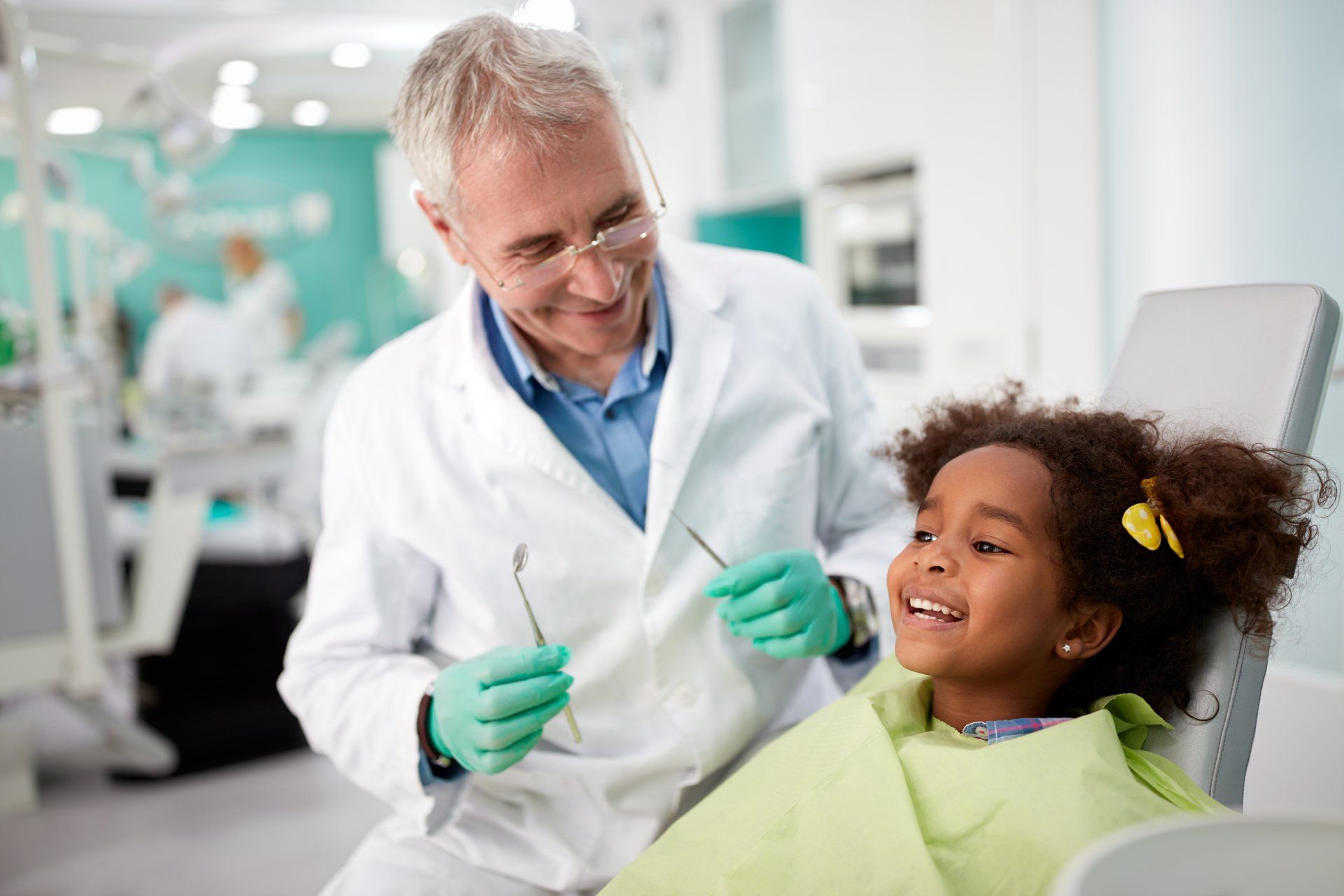 A child at a teeth exam in Wilmington, NC