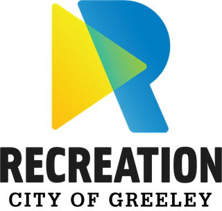 Recreation City of Greeley logo with colorful stylized R icon and black text