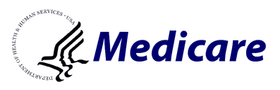 Medicare logo: Blue text 