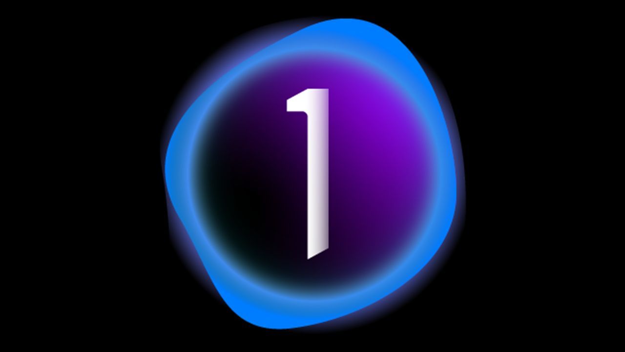 A blue and purple icon for Capture One Pro with the number one inside of it.