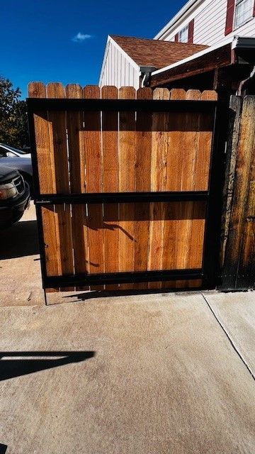 Gate with steel frame — Greeley, CO — Fence Pros
