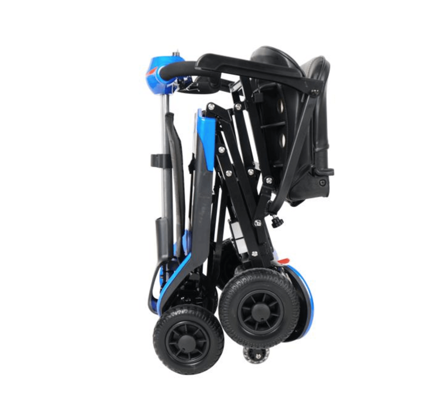 Folding Mobility Scooter - blue folded