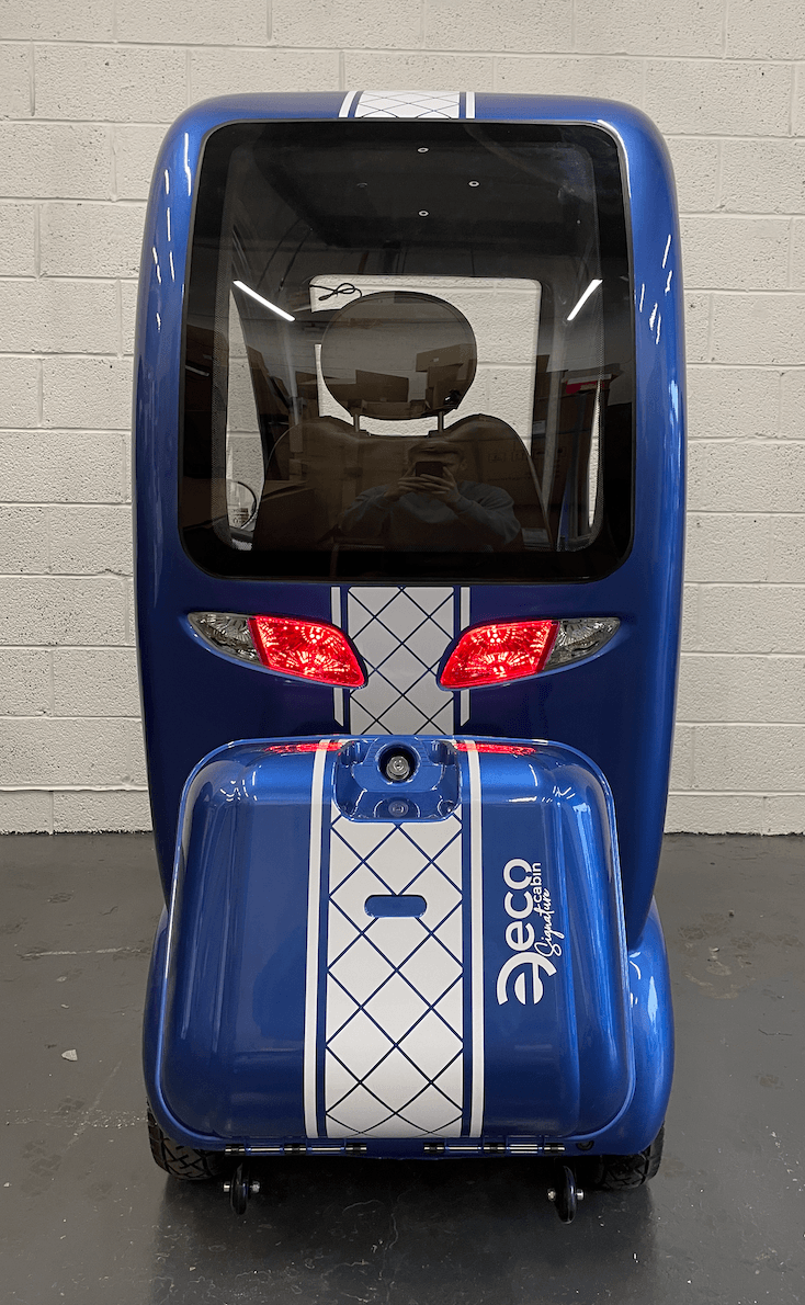 Dark Blue & White Cabin Scooter