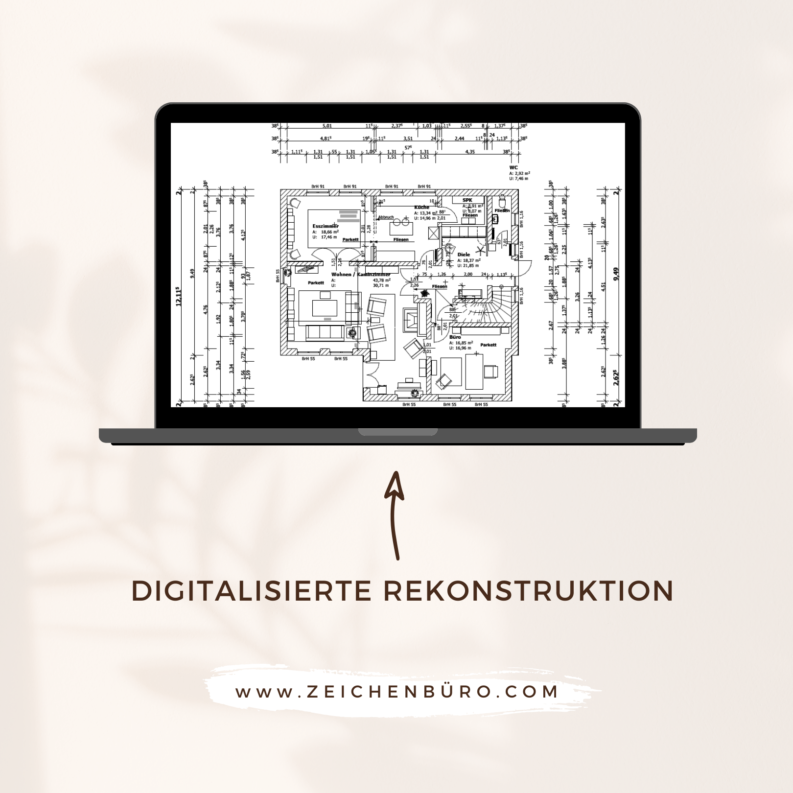 Digitale Rekonstruktion von Grundrissen
