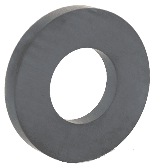A black rubber ring with a hole in the middle