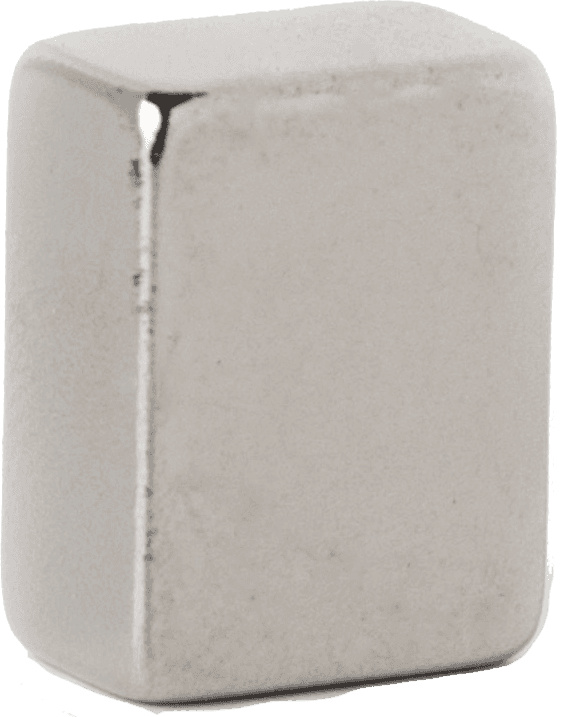 A square metal object on a white background