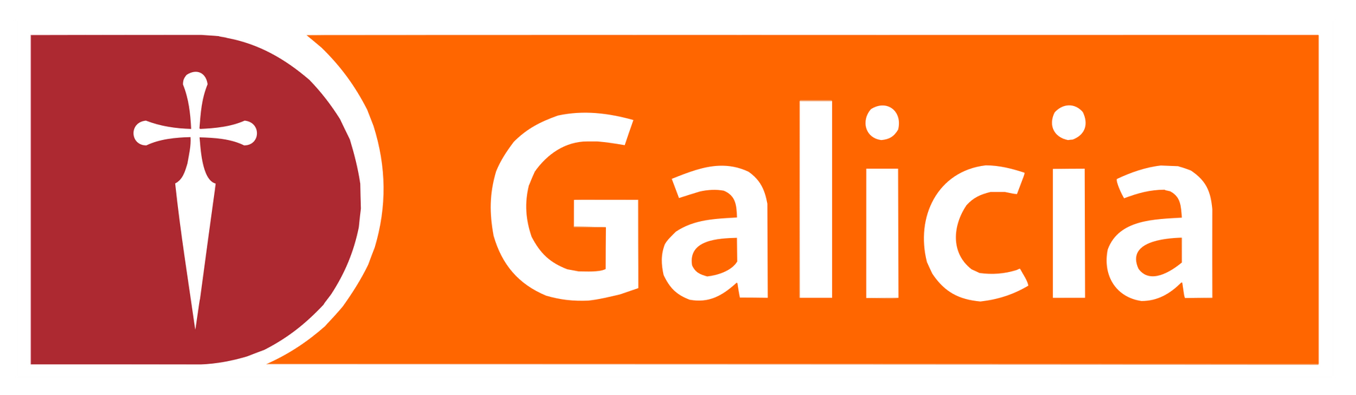 Un logotipo para Galicia con una cruz.