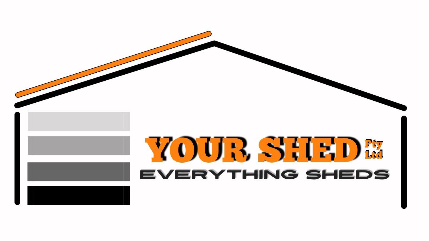 A logo for a company called your shed everything sheds.