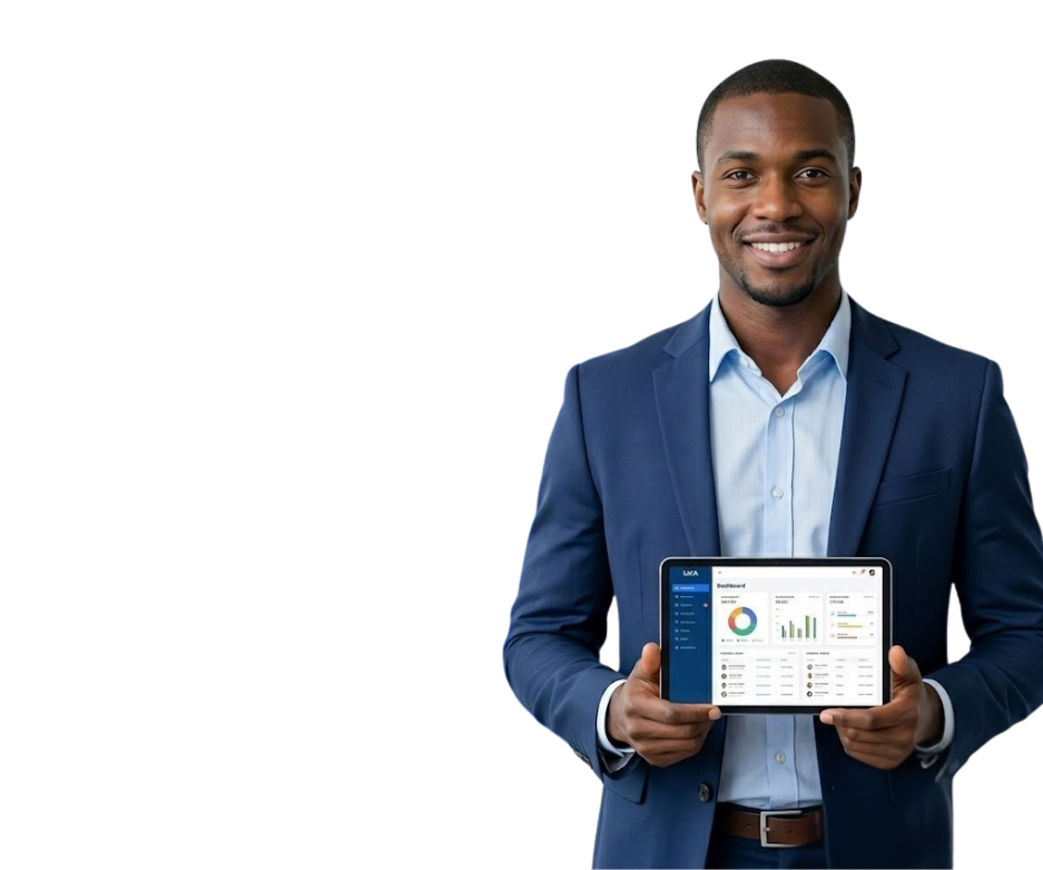 Une femme tient une tasse de café et regarde son téléphone.