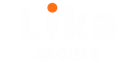 le logo de la société lika groupe est bleu et orange