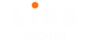 Logo  blanc Lika Groupe, en bas de pages