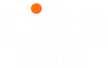 Logo  blanc Lika Groupe, en bas de pages