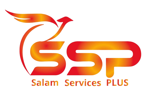 Le logo de Salam Services Plus comporte un oiseau