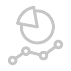 Un graphique à secteurs et un graphique linéaire sur fond blanc.