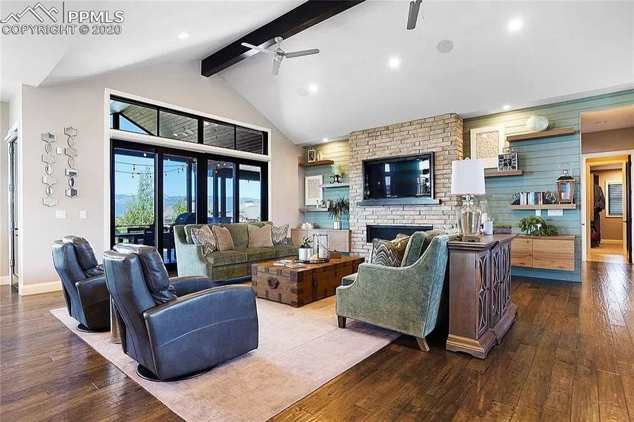 Colorado Springs Parade of Homes Urban Grey Photo of Living Room